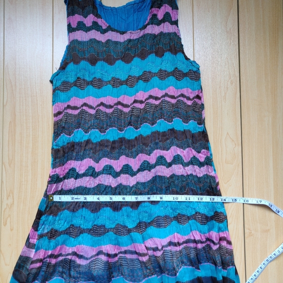 Maxi Long Sun dress in Multi colour Stripe Pattern - Picture 6 of 7